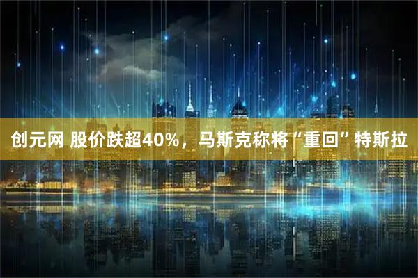 创元网 股价跌超40%，马斯克称将“重回”特斯拉