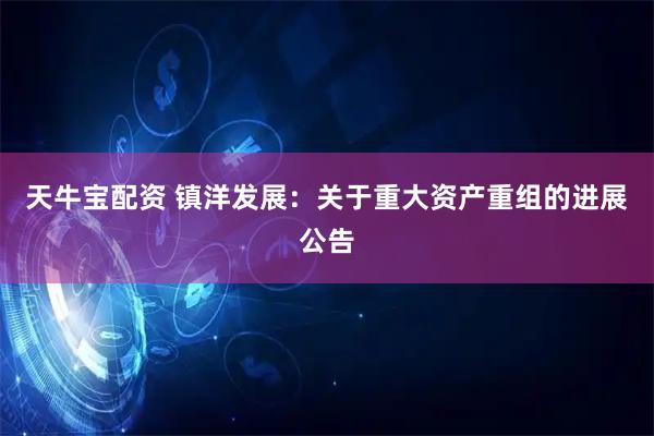 天牛宝配资 镇洋发展：关于重大资产重组的进展公告