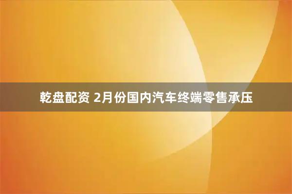 乾盘配资 2月份国内汽车终端零售承压